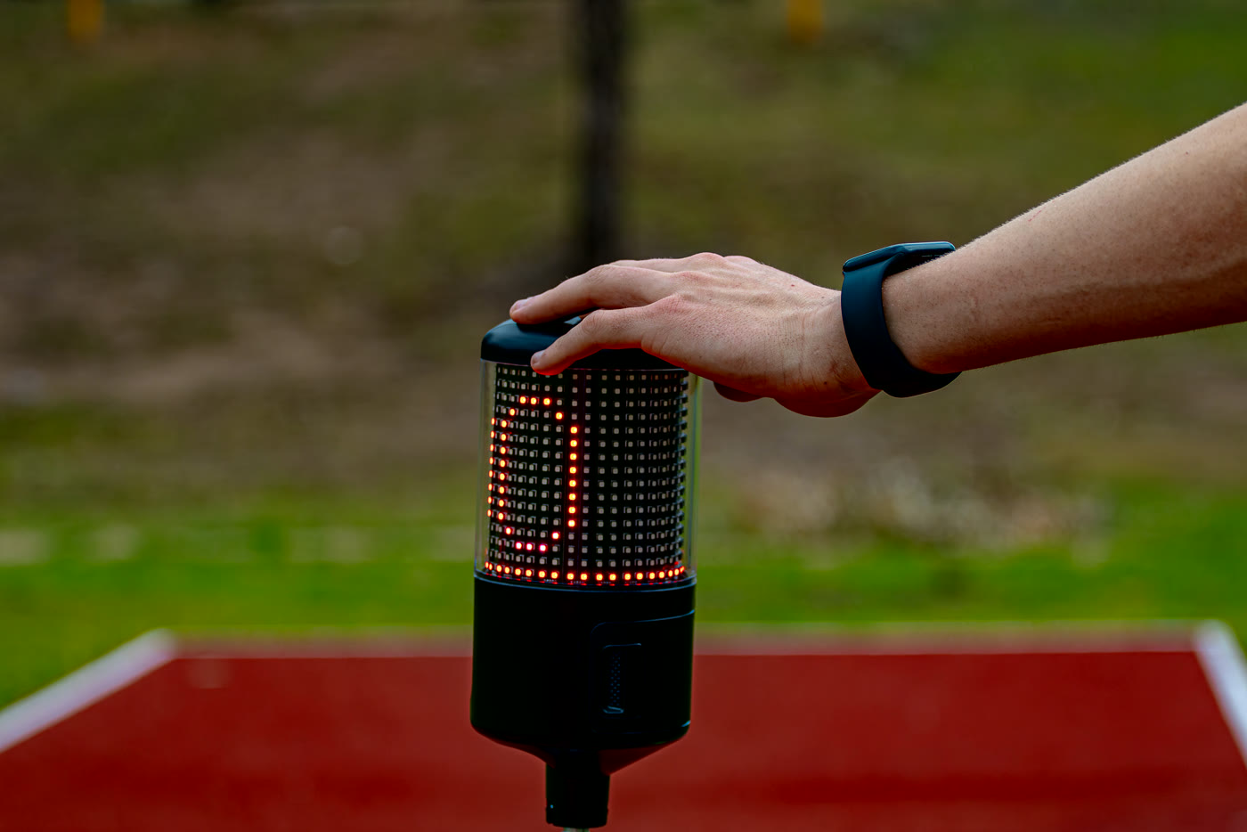 An athlete during a sports-science testing session.